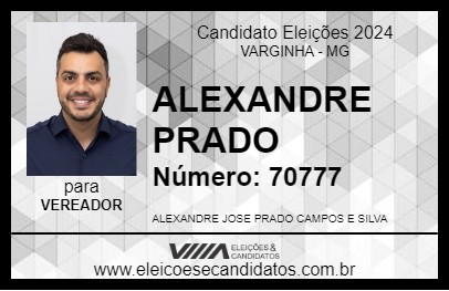 Candidato ALEXANDRE PRADO 2024 - VARGINHA - Eleições