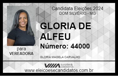 Candidato GLORIA DE ALFEU 2024 - DOM SILVÉRIO - Eleições