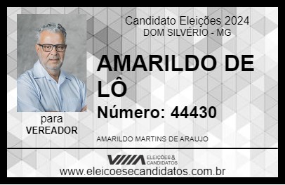 Candidato AMARILDO DE LÔ 2024 - DOM SILVÉRIO - Eleições