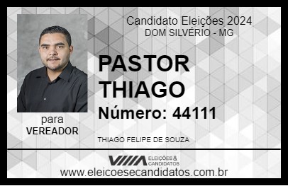 Candidato PASTOR THIAGO 2024 - DOM SILVÉRIO - Eleições