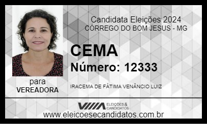 Candidato CEMA 2024 - CÓRREGO DO BOM JESUS - Eleições