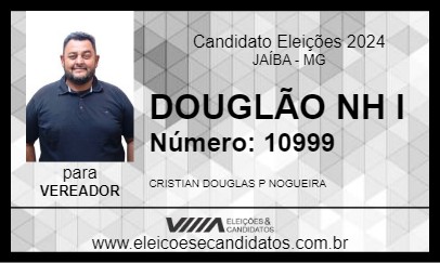 Candidato DOUGLÃO NH I 2024 - JAÍBA - Eleições