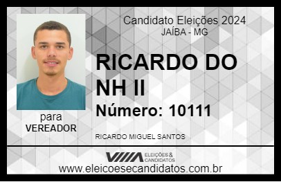 Candidato RICARDO DO NH II 2024 - JAÍBA - Eleições