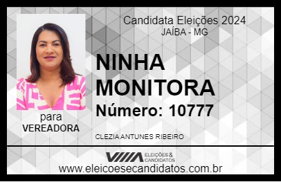 Candidato NINHA MONITORA 2024 - JAÍBA - Eleições