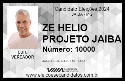 Candidato ZE HELIO PROJETO JAIBA 2024 - JAÍBA - Eleições