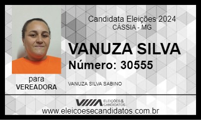 Candidato VANUZA SILVA 2024 - CÁSSIA - Eleições