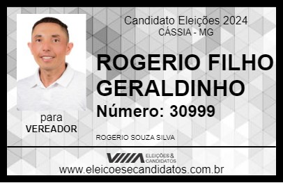 Candidato ROGERIO FILHO GERALDINHO 2024 - CÁSSIA - Eleições