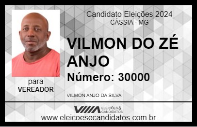 Candidato VILMON DO ZÉ ANJO 2024 - CÁSSIA - Eleições