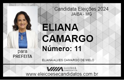 Candidato ELIANA CAMARGO 2024 - JAÍBA - Eleições