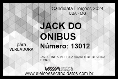 Candidato JACK DO ONIBUS 2024 - UBÁ - Eleições