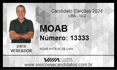 Candidato MOAB 2024 - UBÁ - Eleições