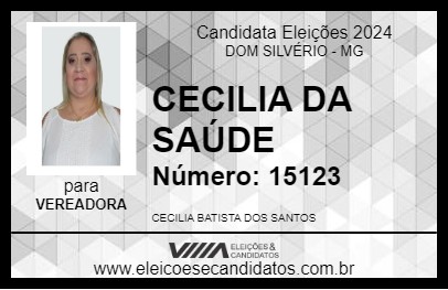 Candidato CECILIA DA SAÚDE 2024 - DOM SILVÉRIO - Eleições