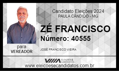 Candidato ZÉ FRANCISCO 2024 - PAULA CÂNDIDO - Eleições