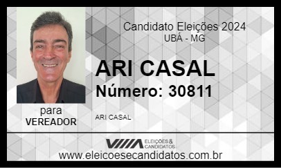 Candidato ARI CASAL 2024 - UBÁ - Eleições