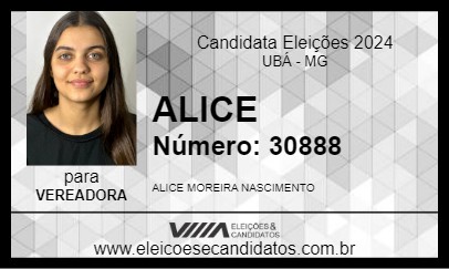 Candidato ALICE 2024 - UBÁ - Eleições