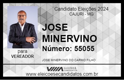 Candidato JOSE MINERVINO 2024 - CAJURI - Eleições