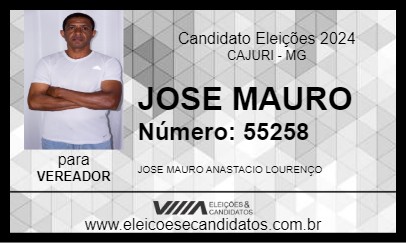 Candidato JOSE MAURO 2024 - CAJURI - Eleições