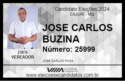 Candidato JOSE CARLOS BUZINA  2024 - CAJURI - Eleições