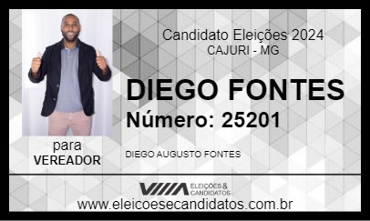 Candidato DIEGO FONTES 2024 - CAJURI - Eleições