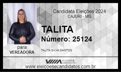 Candidato TALITA 2024 - CAJURI - Eleições