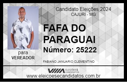 Candidato FAFA DO PARAGUAI 2024 - CAJURI - Eleições