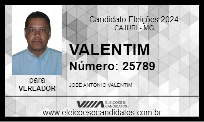 Candidato VALENTIM 2024 - CAJURI - Eleições