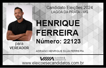 Candidato HENRIQUE FERREIRA 2024 - LAGOA DA PRATA - Eleições