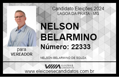 Candidato NELSON BELARMINO 2024 - LAGOA DA PRATA - Eleições