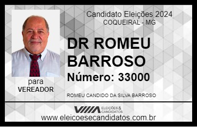 Candidato DR ROMEU BARROSO 2024 - COQUEIRAL - Eleições