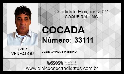 Candidato COCADA 2024 - COQUEIRAL - Eleições