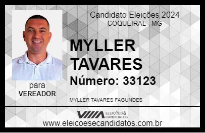 Candidato MYLLER TAVARES 2024 - COQUEIRAL - Eleições