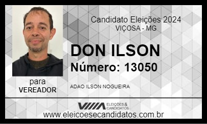 Candidato DON ILSON 2024 - VIÇOSA - Eleições