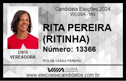 Candidato RITA PEREIRA (RITINHA) 2024 - VIÇOSA - Eleições