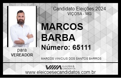 Candidato MARCOS BARBA 2024 - VIÇOSA - Eleições