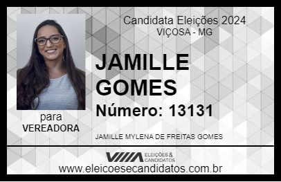 Candidato JAMILLE GOMES 2024 - VIÇOSA - Eleições