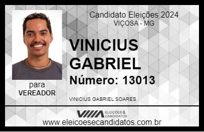 Candidato VINICIUS GABRIEL 2024 - VIÇOSA - Eleições