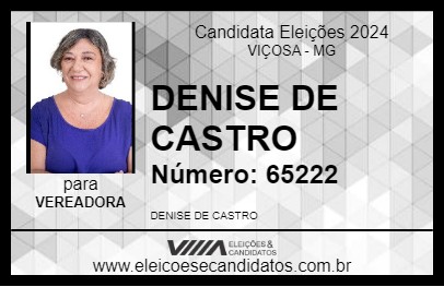 Candidato DENISE DE CASTRO 2024 - VIÇOSA - Eleições