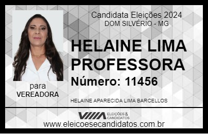 Candidato HELAINE LIMA PROFESSORA 2024 - DOM SILVÉRIO - Eleições