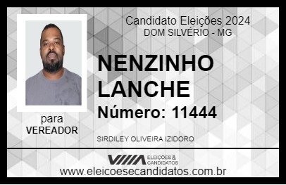 Candidato NENZINHO LANCHE 2024 - DOM SILVÉRIO - Eleições