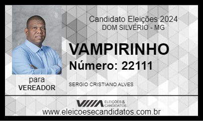 Candidato VAMPIRINHO 2024 - DOM SILVÉRIO - Eleições