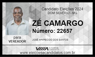 Candidato ZÉ CAMARGO 2024 - DOM SILVÉRIO - Eleições