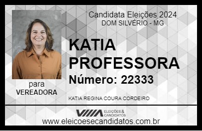 Candidato KATIA PROFESSORA 2024 - DOM SILVÉRIO - Eleições