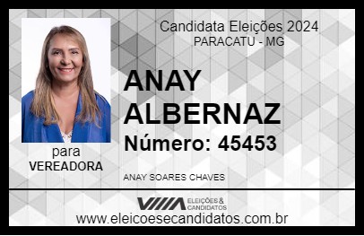 Candidato ANAY ALBERNAZ 2024 - PARACATU - Eleições