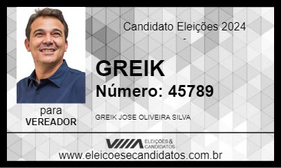 Candidato GREIK 2024 - PARACATU - Eleições