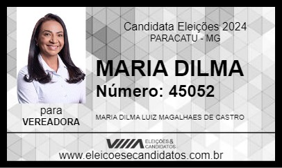 Candidato MARIA DILMA 2024 - PARACATU - Eleições