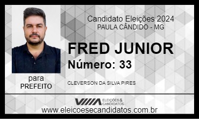 Candidato FRED JUNIOR 2024 - PAULA CÂNDIDO - Eleições