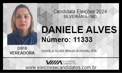 Candidato DANIELE ALVES 2024 - SILVEIRÂNIA - Eleições