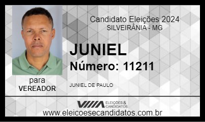 Candidato JUNIEL 2024 - SILVEIRÂNIA - Eleições