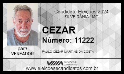 Candidato CEZAR 2024 - SILVEIRÂNIA - Eleições