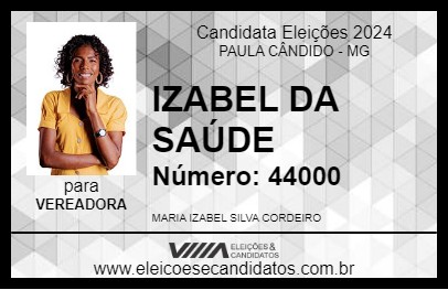 Candidato IZABEL DA SAÚDE 2024 - PAULA CÂNDIDO - Eleições